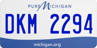 MI license plate DKM2294