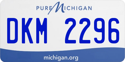 MI license plate DKM2296
