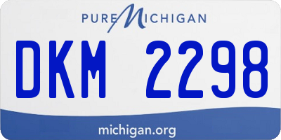 MI license plate DKM2298