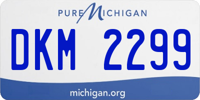 MI license plate DKM2299