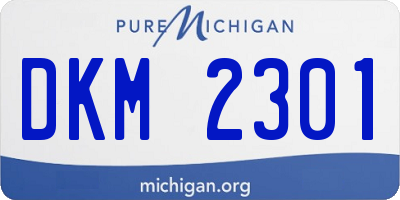MI license plate DKM2301