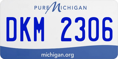 MI license plate DKM2306