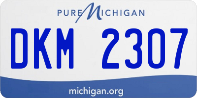 MI license plate DKM2307
