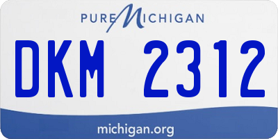 MI license plate DKM2312