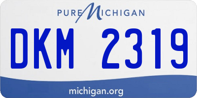 MI license plate DKM2319