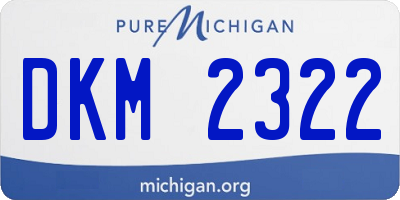 MI license plate DKM2322