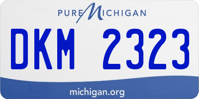 MI license plate DKM2323