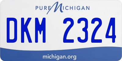 MI license plate DKM2324