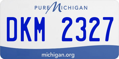 MI license plate DKM2327