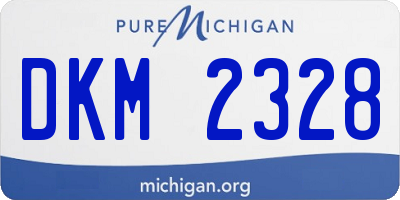 MI license plate DKM2328