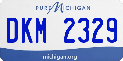 MI license plate DKM2329