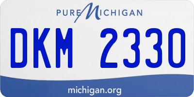MI license plate DKM2330