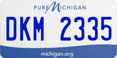 MI license plate DKM2335