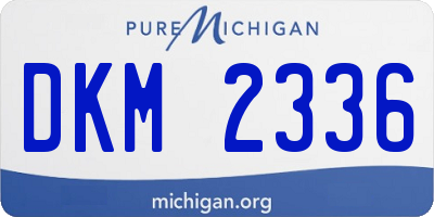 MI license plate DKM2336