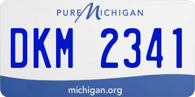 MI license plate DKM2341