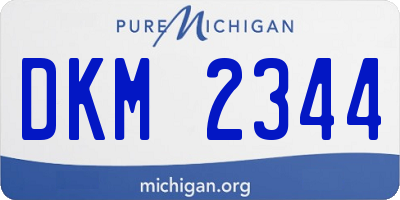 MI license plate DKM2344