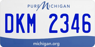 MI license plate DKM2346