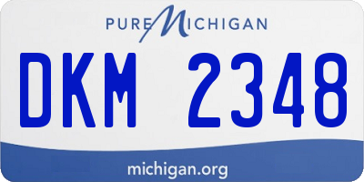 MI license plate DKM2348
