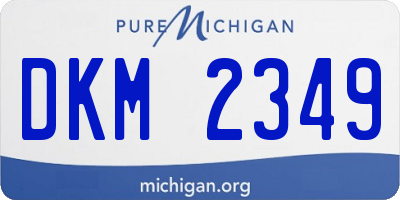 MI license plate DKM2349