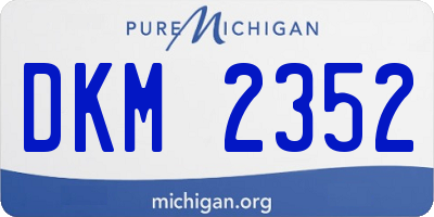 MI license plate DKM2352