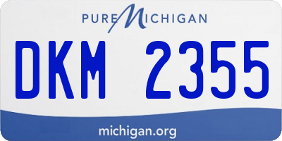 MI license plate DKM2355