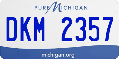 MI license plate DKM2357