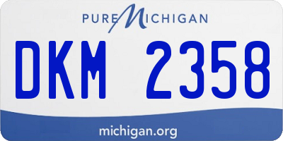 MI license plate DKM2358