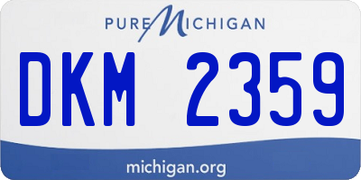 MI license plate DKM2359