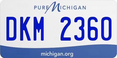 MI license plate DKM2360