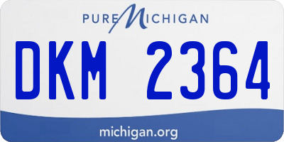 MI license plate DKM2364