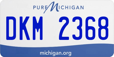 MI license plate DKM2368