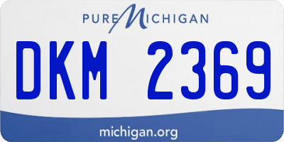 MI license plate DKM2369