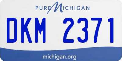 MI license plate DKM2371