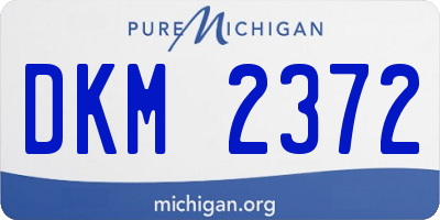 MI license plate DKM2372