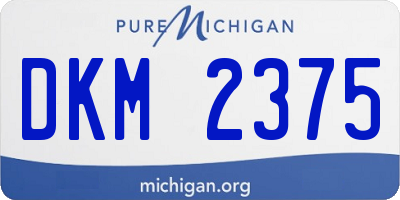 MI license plate DKM2375