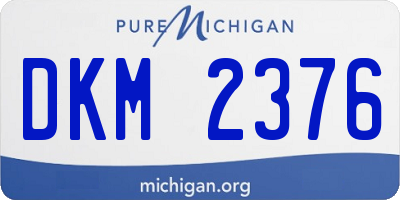 MI license plate DKM2376
