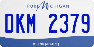 MI license plate DKM2379