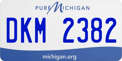 MI license plate DKM2382