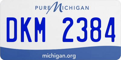 MI license plate DKM2384