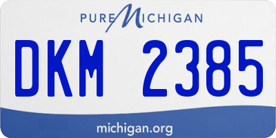 MI license plate DKM2385