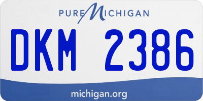 MI license plate DKM2386