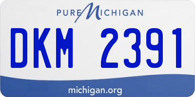 MI license plate DKM2391
