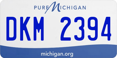 MI license plate DKM2394
