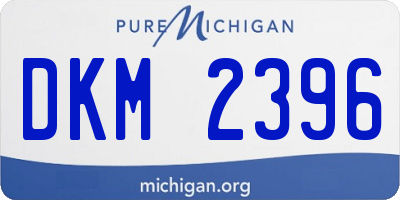 MI license plate DKM2396