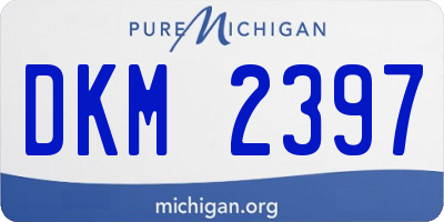 MI license plate DKM2397
