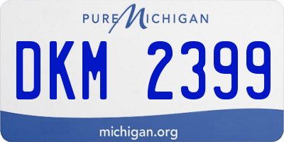 MI license plate DKM2399