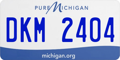 MI license plate DKM2404