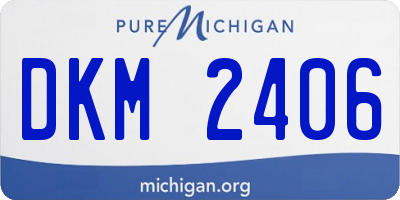 MI license plate DKM2406