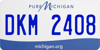 MI license plate DKM2408