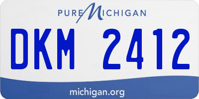 MI license plate DKM2412